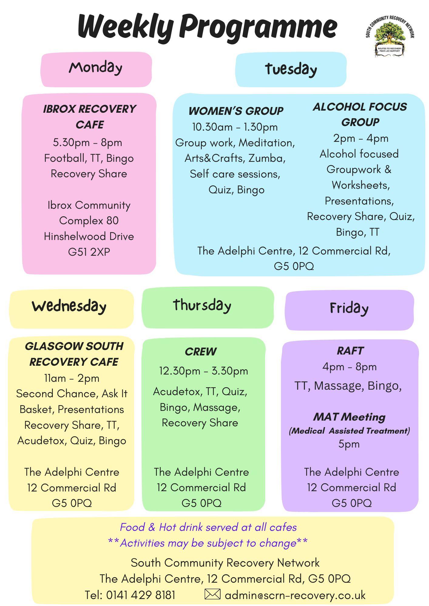 SCRN Weekly Programme Oct 24